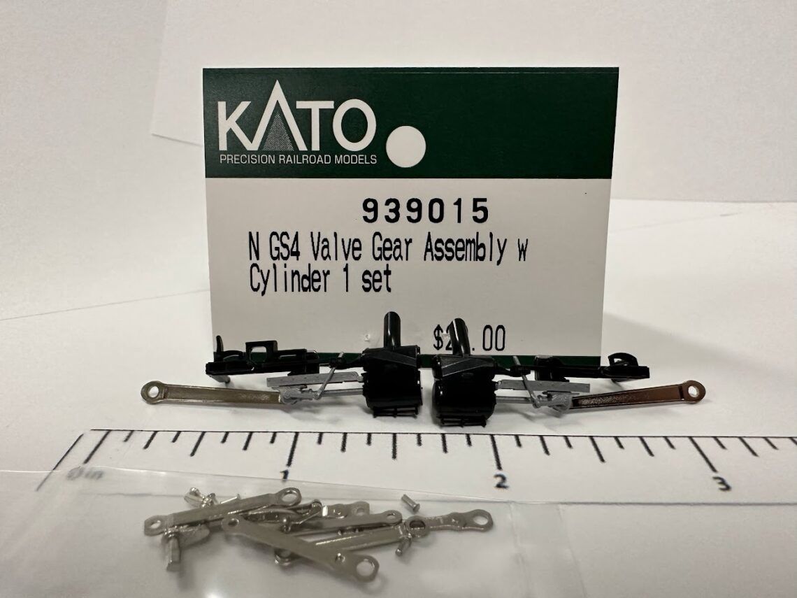 Kato N 939015 N GS4 Valve Gear Assembly w/ Cylinder (N-Scale) Search codes: NGS4 | Models used on: GS-4