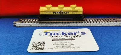 Used N Bachmann PENN Salt 3-Dome Tank Car Road #GATX67927