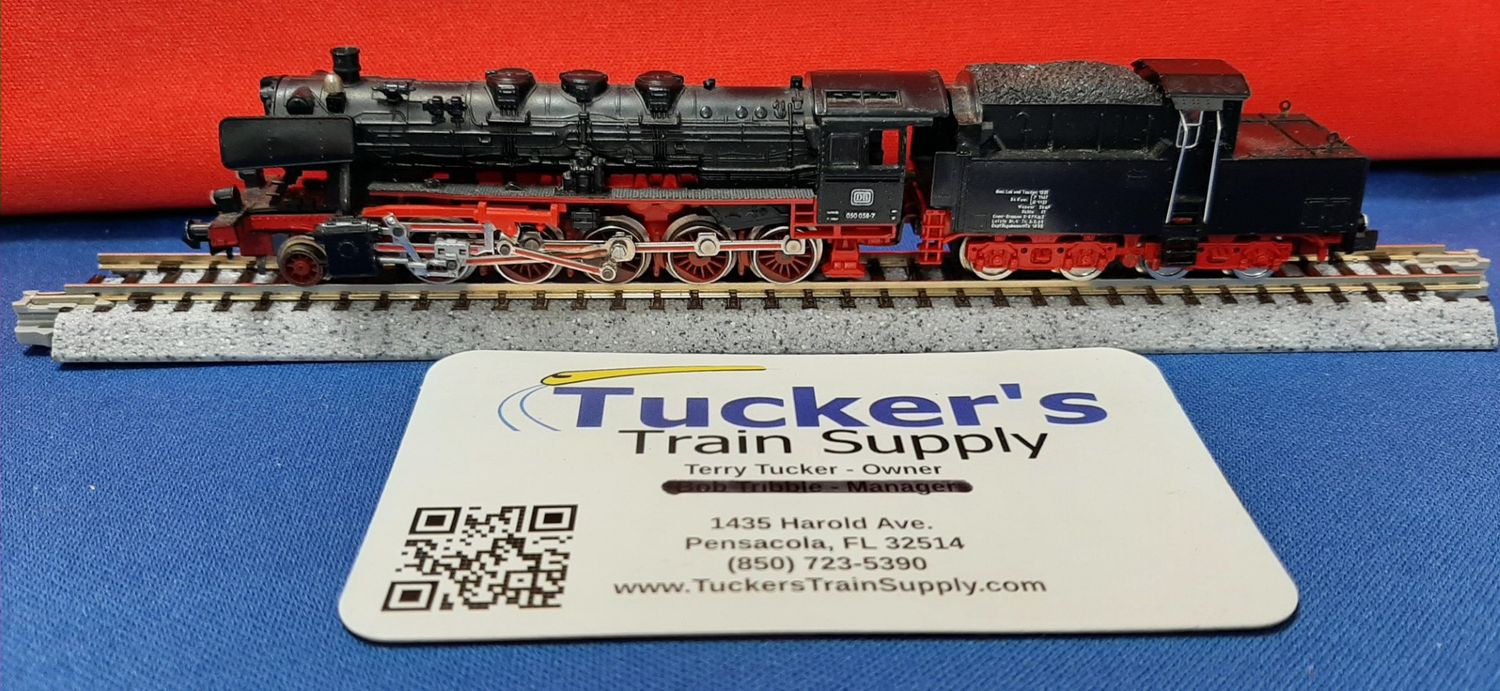 Used N Fleishman 2-8-0 Steam Locomotive 058-7  (Wrong Box)