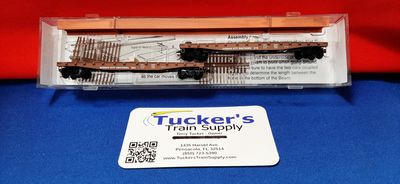 Micro-Trains N 04500290 KCS 50' Flat Cars w/Fishbelly Sides w/Beam Load &amp; Pivoting Mounts Road #'s KCS 575 &amp; KCS 583