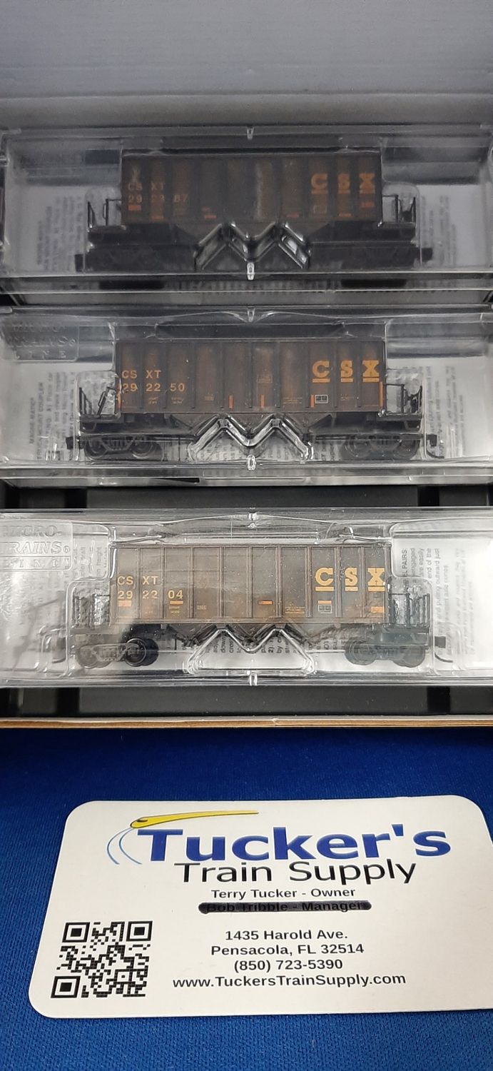Micro-Trains N 98302209 CSX Weathered 3-Pack Black Rock Train (3-Pack)