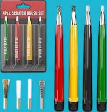 Pixiss Scratch Brush Pen Set Fiberglass, Steel, Brass and Nylon 5" Pen