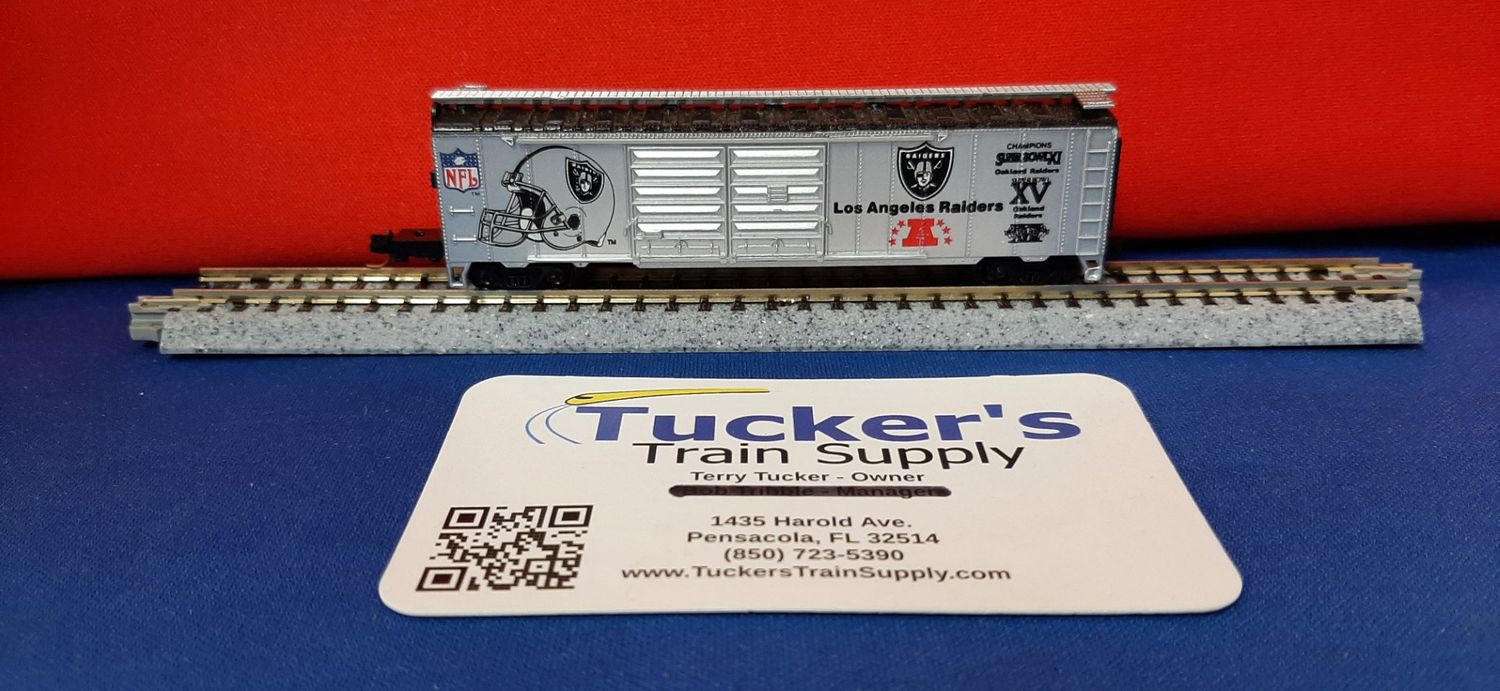 Used N Life-Like 52' Boxcar "Los Angeles Raiders" Super Bowl XV