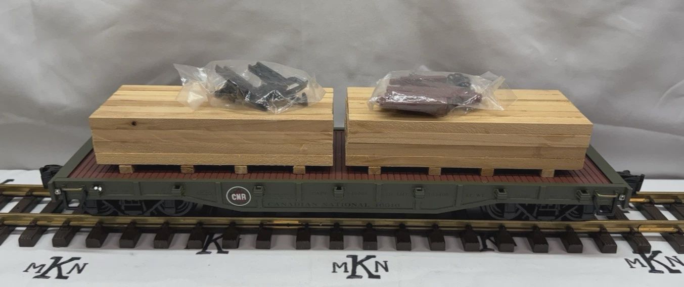 Used #1 Gauge Aristo-Craft ART-46316 Canadian National Flatcar W/Lumber Loads