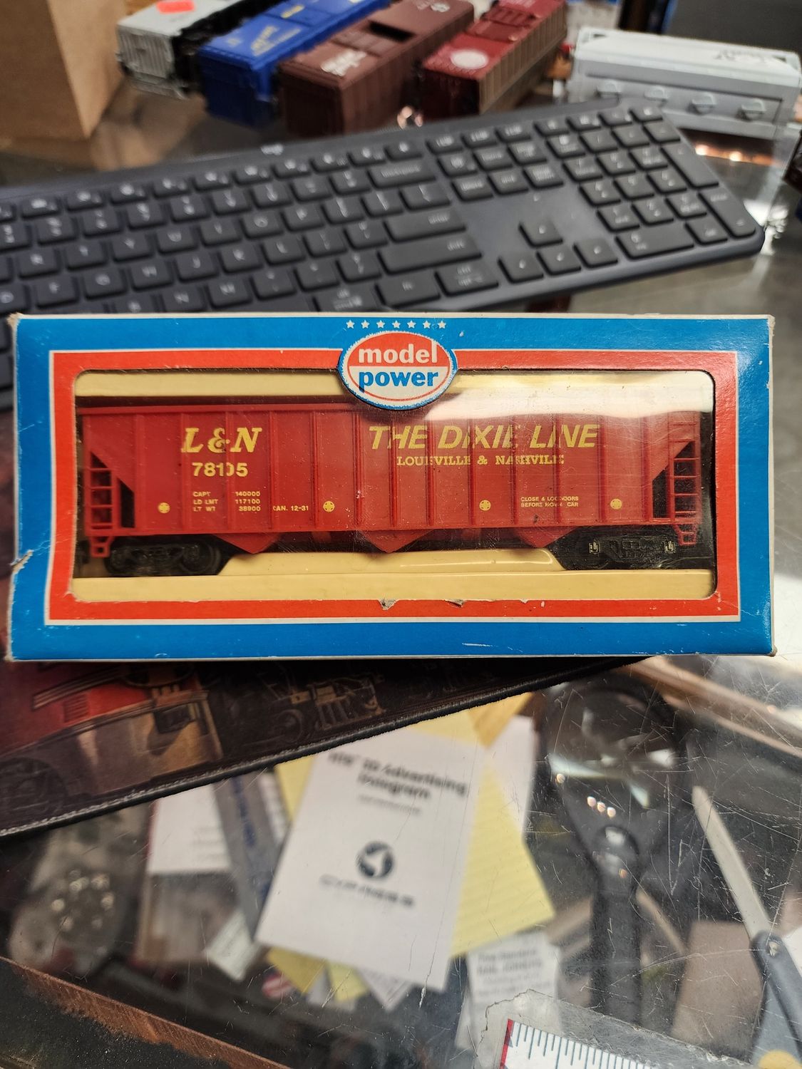 Used HO Model Power L&amp;N 3-Bay Open Hopper Road #78105