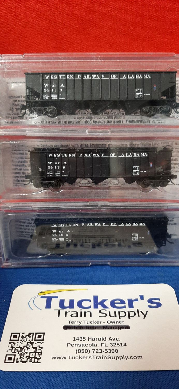 Used N Bluford 14033 (3-Pack) Western Railway of Alabama Road #24132, 24138 &amp; 24110 (C8)