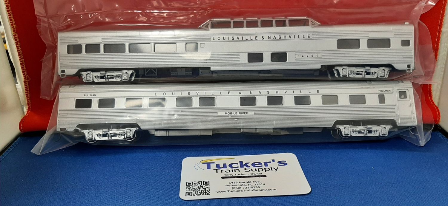 Used HO AHM L&amp;N Passenger Cars (2-Pack) Mobile River &amp; 4201