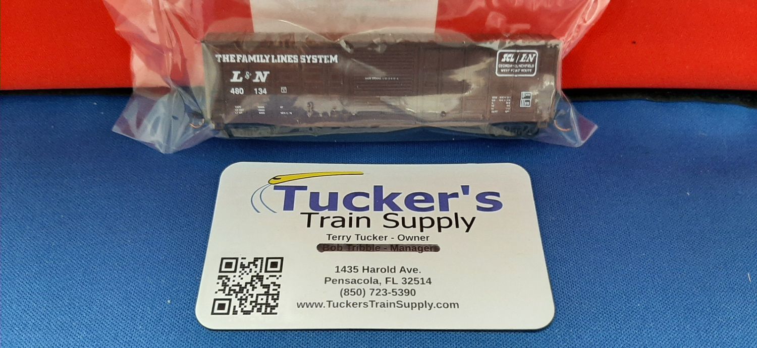Used N Atlas 50' L&amp;N Waffle Side Boxcar Road #480134 (C7)