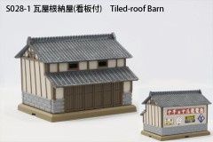 Rokuhan Z S028-1 Barn Gray Tiled Roof