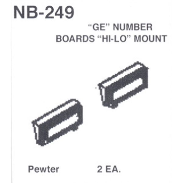 Details West HO NB-249 "GE" Number Boards HI-LO Mount