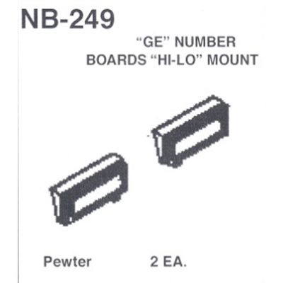 Details West HO NB-249 "GE" Number Boards HI-LO Mount