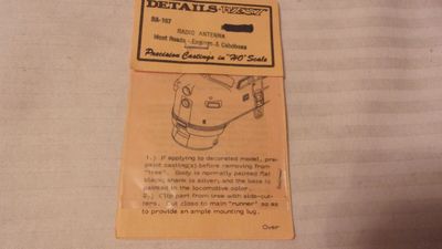 Details West HO RA-157 Diesel Engine Radio Antenna White Metal