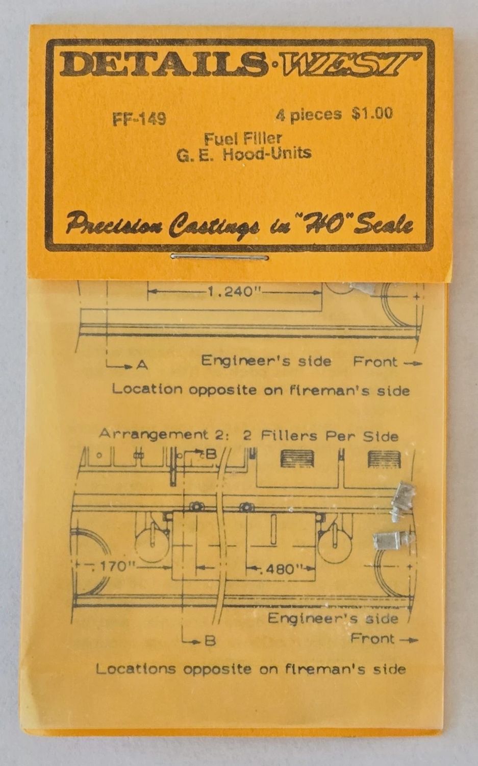Details West HO FF-149 Fuel Filler G. E. Hood-Units
