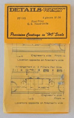 Details West HO FF-149 Fuel Filler G. E. Hood-Units