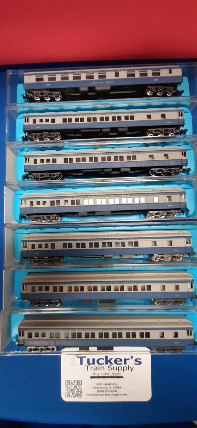 Used N Atlas 2611 B&amp;O "Celestial Roof" Blue &amp; Gray (7-Pack)