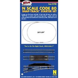 Atlas N #2788 N Scale Code 80 Snap-Track Starter Set