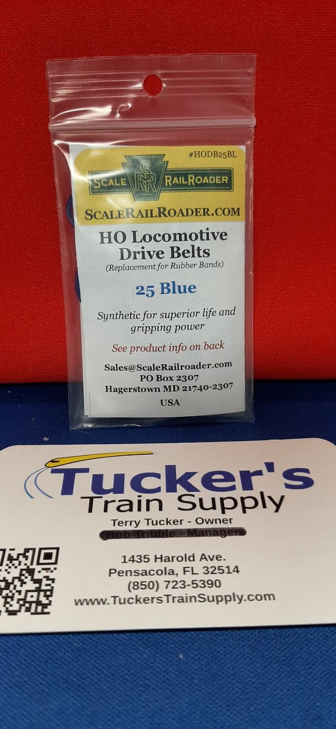 Scale Rail Roader HO Locomotive Drive Belts:  Pkg 25