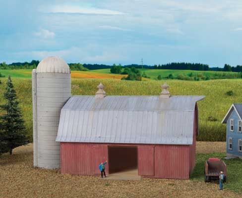 Walthers N 933-3892 Meadowhead Barn &amp; Silo