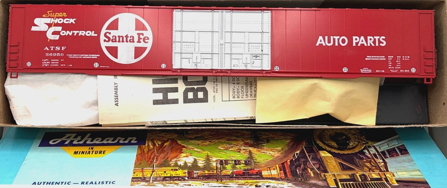 Used HO Athearn 36950 Santa Fe Auto Parts Car Kit