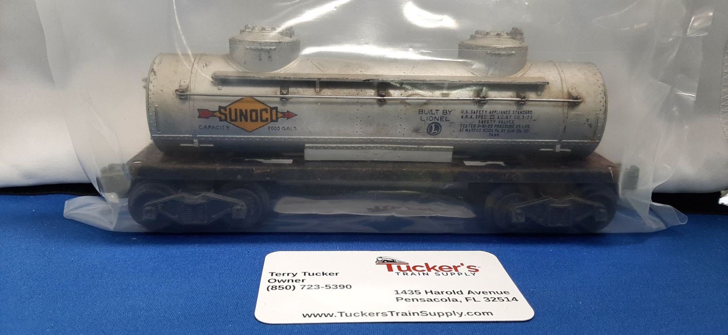 Used O Lionel SUNOCO Double Dome Tanker - No Rd Number