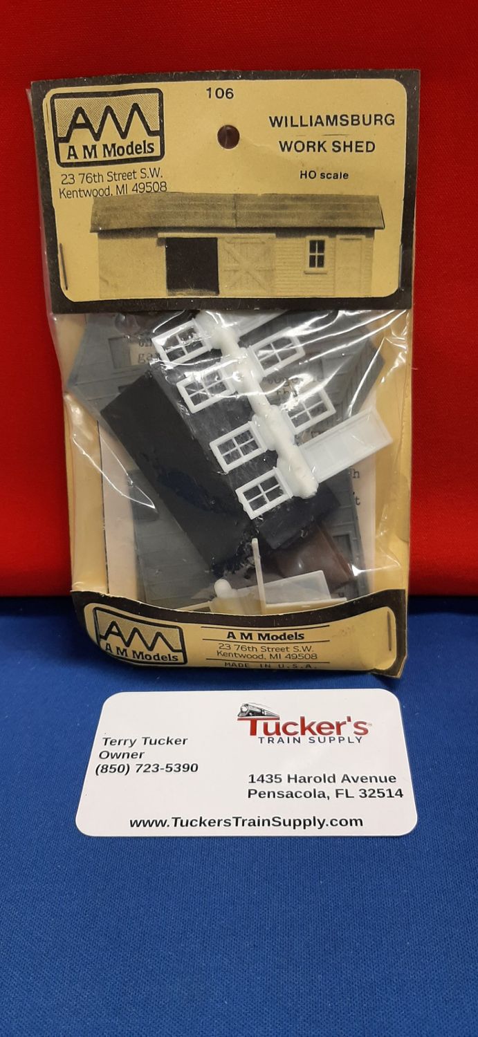 HO Scale AM Models Williamsburg Work Shed #106