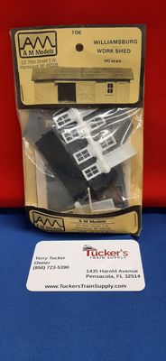 HO Scale AM Models Williamsburg Work Shed #106