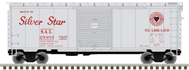 Atlas N 500073658 40' PS-1 Boxcar Seaboard (Silver Star) Road 25348