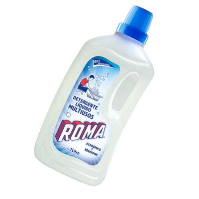 Detergente Líquido ROMA. Caja con 12 botellas de 1lt c/u.  DLR1