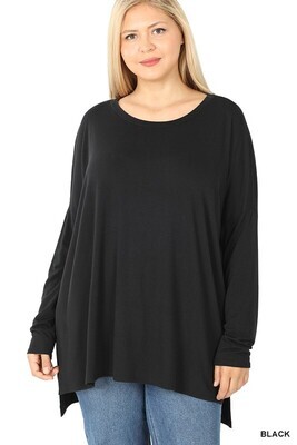Curvy Hi-Low Hem Top