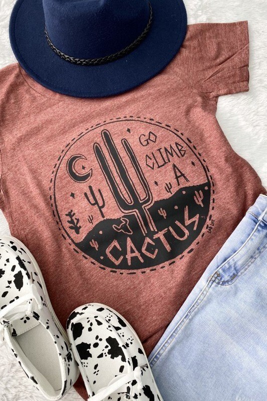 Curvy Go Climb a Cactus Graphic T