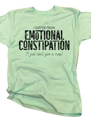 Emotional Constipation Graphic T, Color: Green, Size: XS
