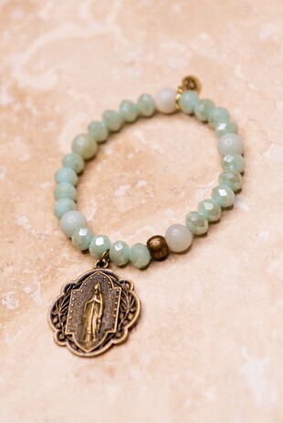 Rose Bracelet/Amazonite