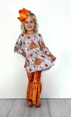 Girls Floral Pumpkin Set