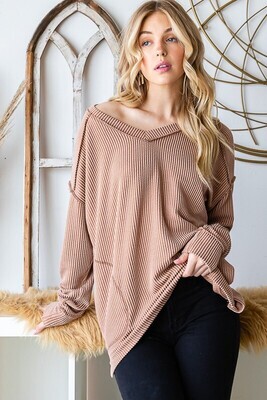 Curvy Hi-Lo Knit Top
