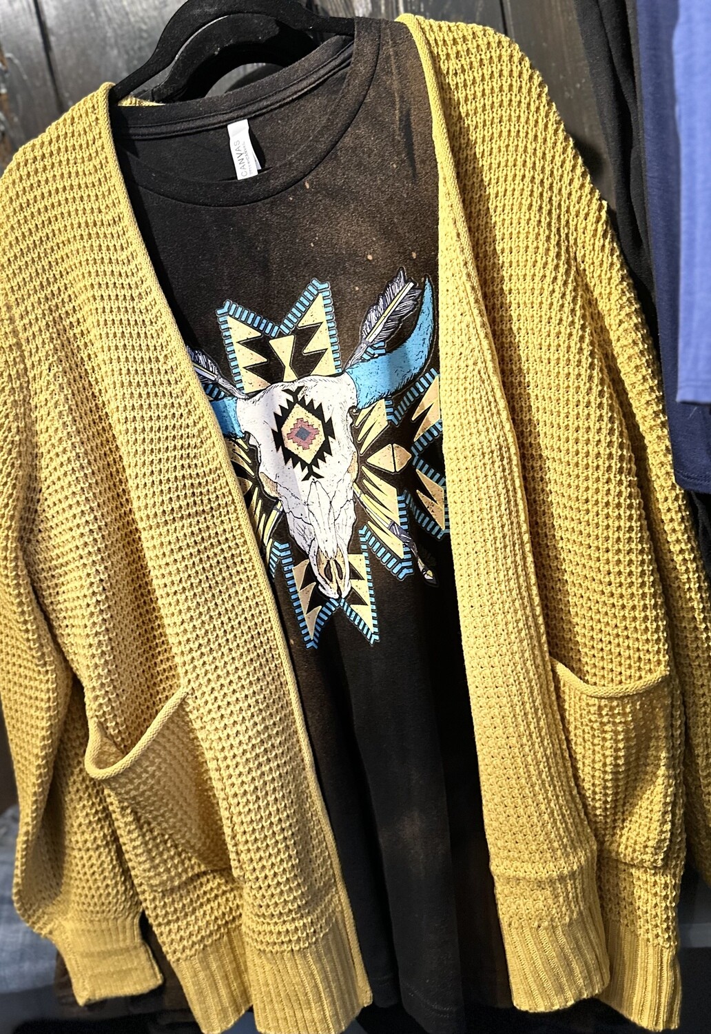 Curvy Waffle Cardigan
