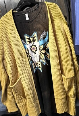 Curvy Waffle Cardigan