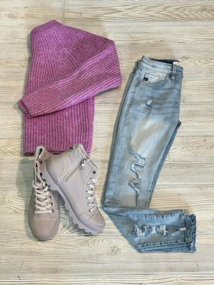 Mid Rise Ankle Skinny