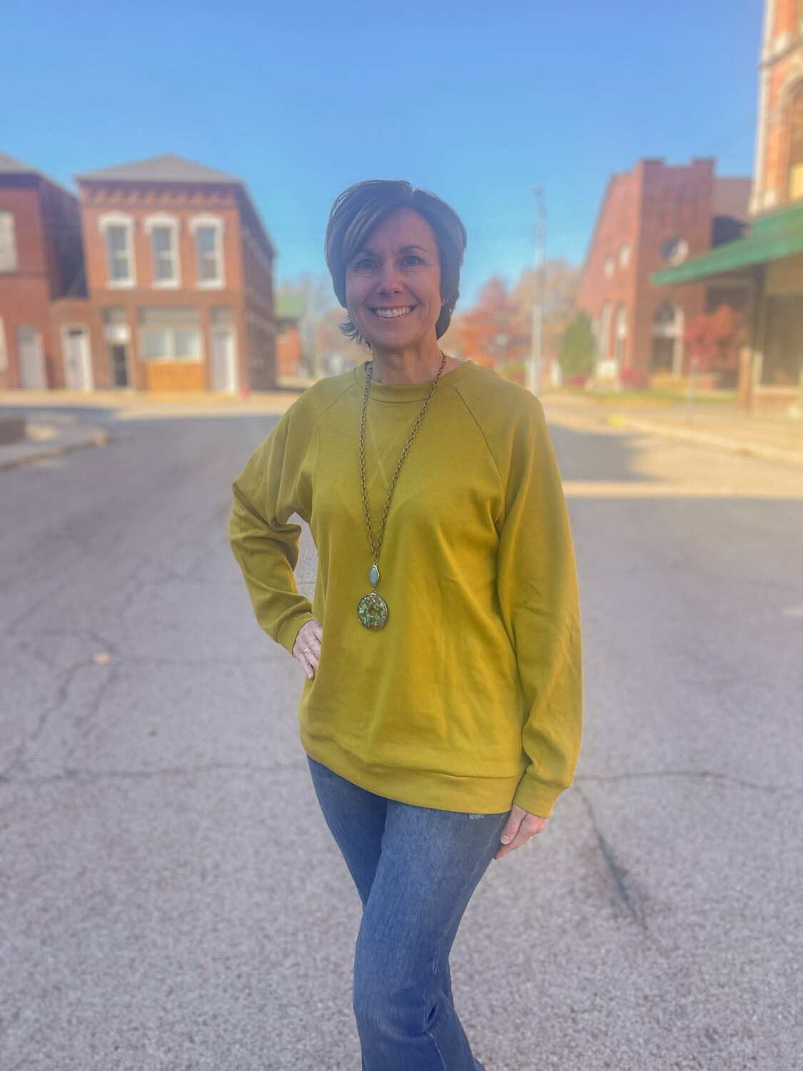 Olive Mustard Pullover