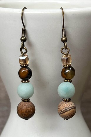 Emory Earrings-Amazonite