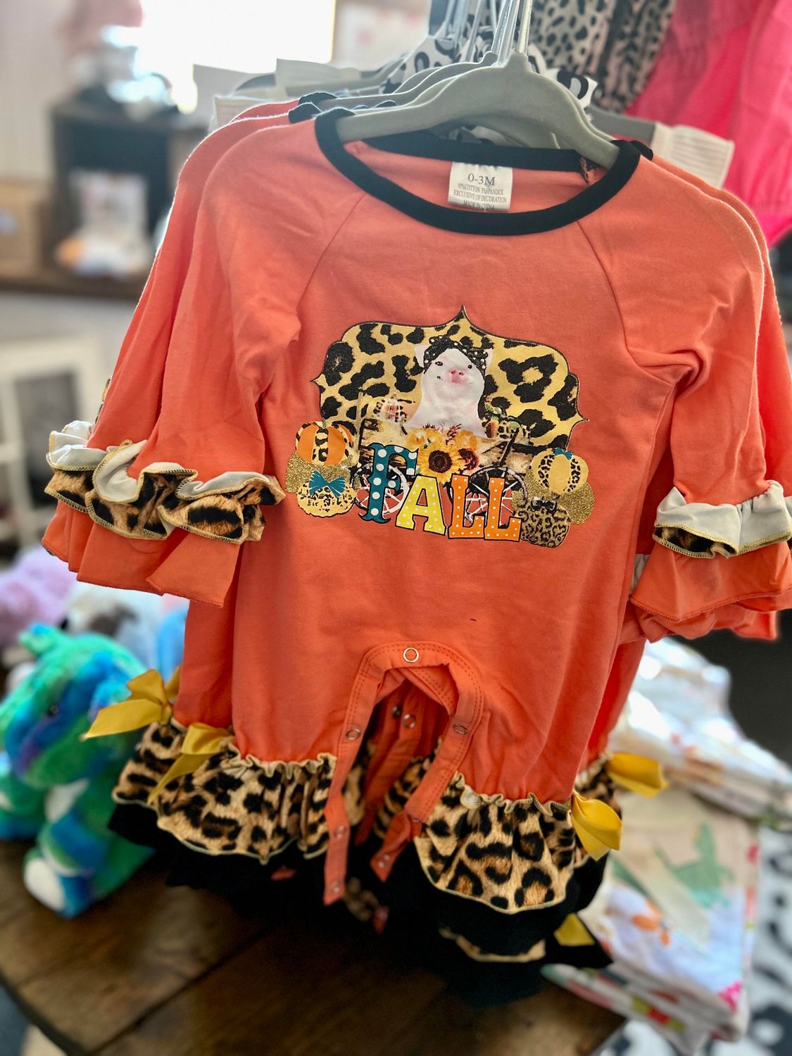 Baby Girl Fall Romper, Size: 0-3m