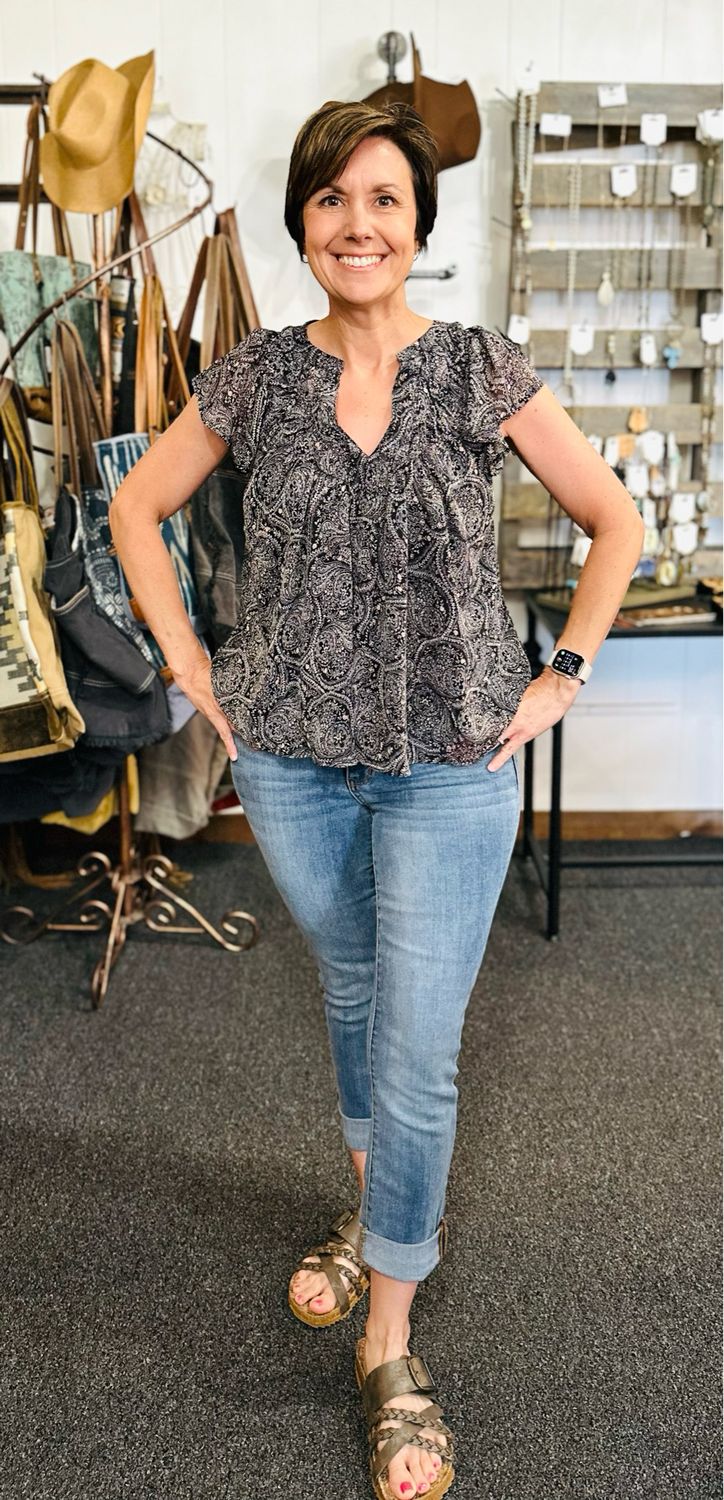 Flutter Sleeve Boho Top