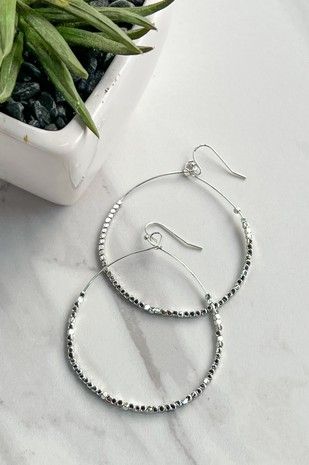 Elvera Silver Hoops