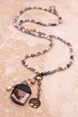 Bella Necklace/Lt Mauve Mix