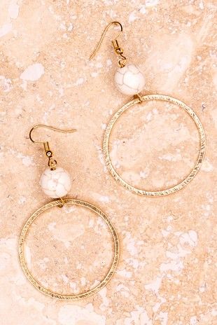 Brea Earrings/White