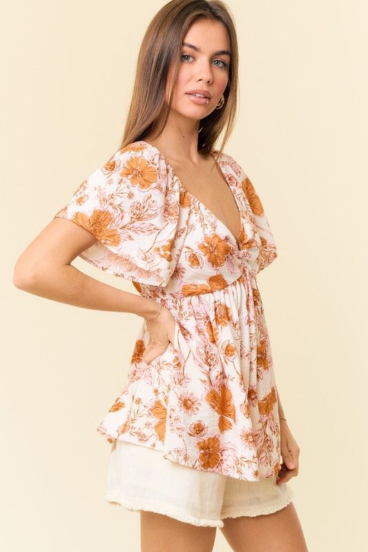Sandra Flutter Sleeve Top