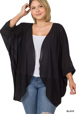 CURVY Chiffon Cardigan