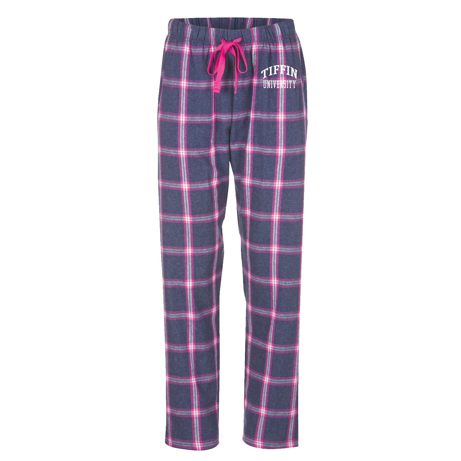Ladies Flannel Pant Navy/Pink, Size: S, Colour: Navy