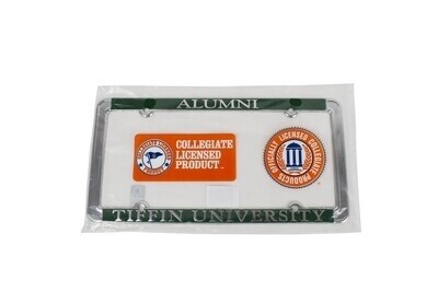 Polished Chrome Tiffin University License Plate Cover