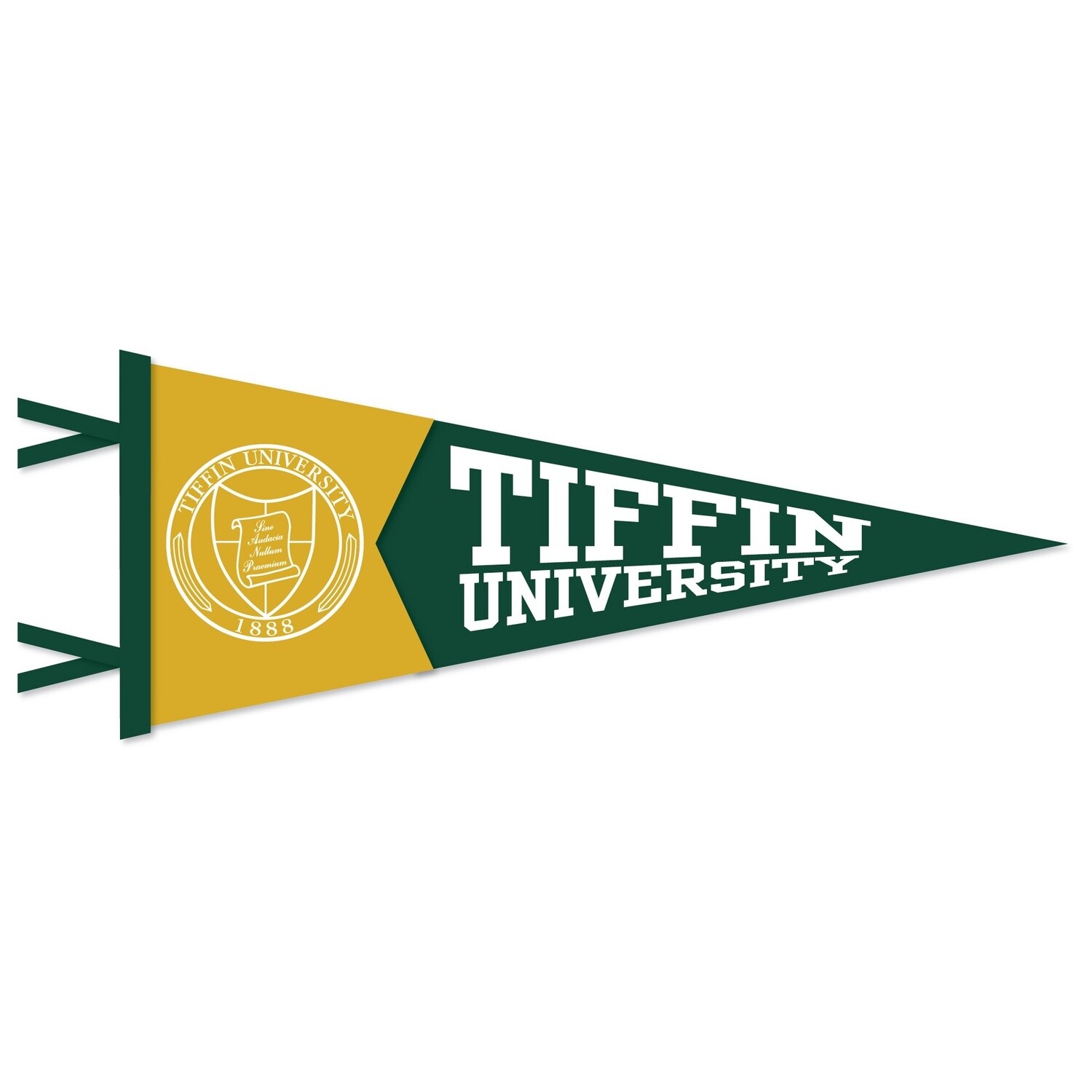 Pennant 7x18 White/Green/Gold