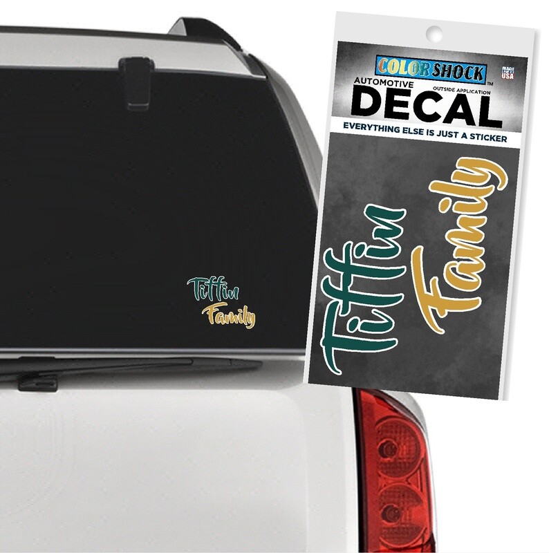 Tiffin Family 4.8 X 3.5 in Automotive Decal
